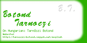 botond tarnoczi business card