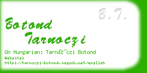 botond tarnoczi business card